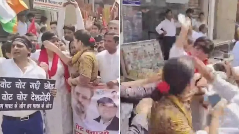 हरियाणा कांग्रेस में फिर दिखी फूट, सड़कों पर हुई मारपीट, जाने पूरा मामला हरियाणा कांग्रेस में फिर दिखी फूट, सड़कों पर हुई मारपीट, जाने पूरा मामला