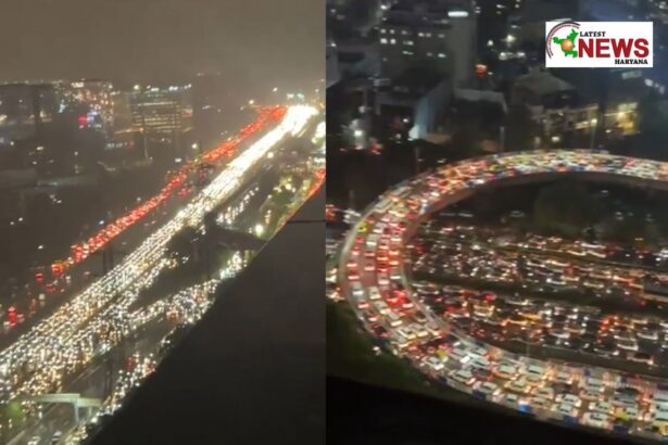 gurgaon-heavy-rain-traffic-jam